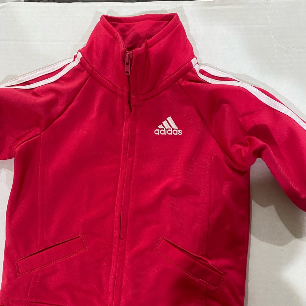 Adidas toddler girl dark pink track suit size 18 m - Picture 3 of 13